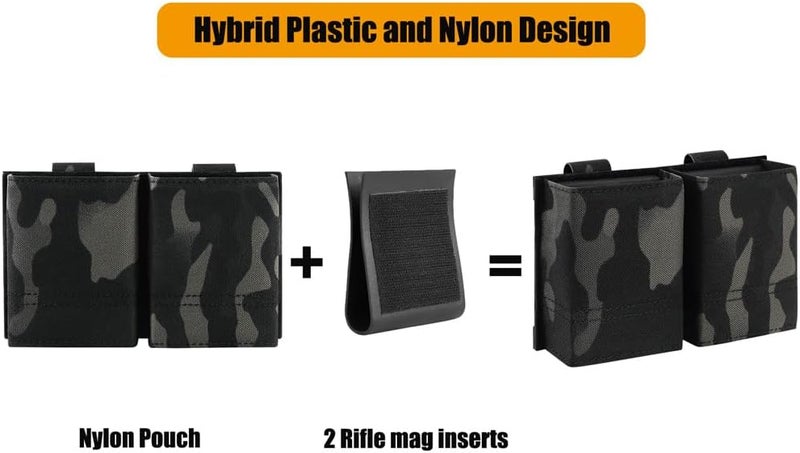 KRYDEX 5.56 Magazine Pouch,MOLLE Mag Holder with Quick Release Magazine Pouch Insert - Image 3